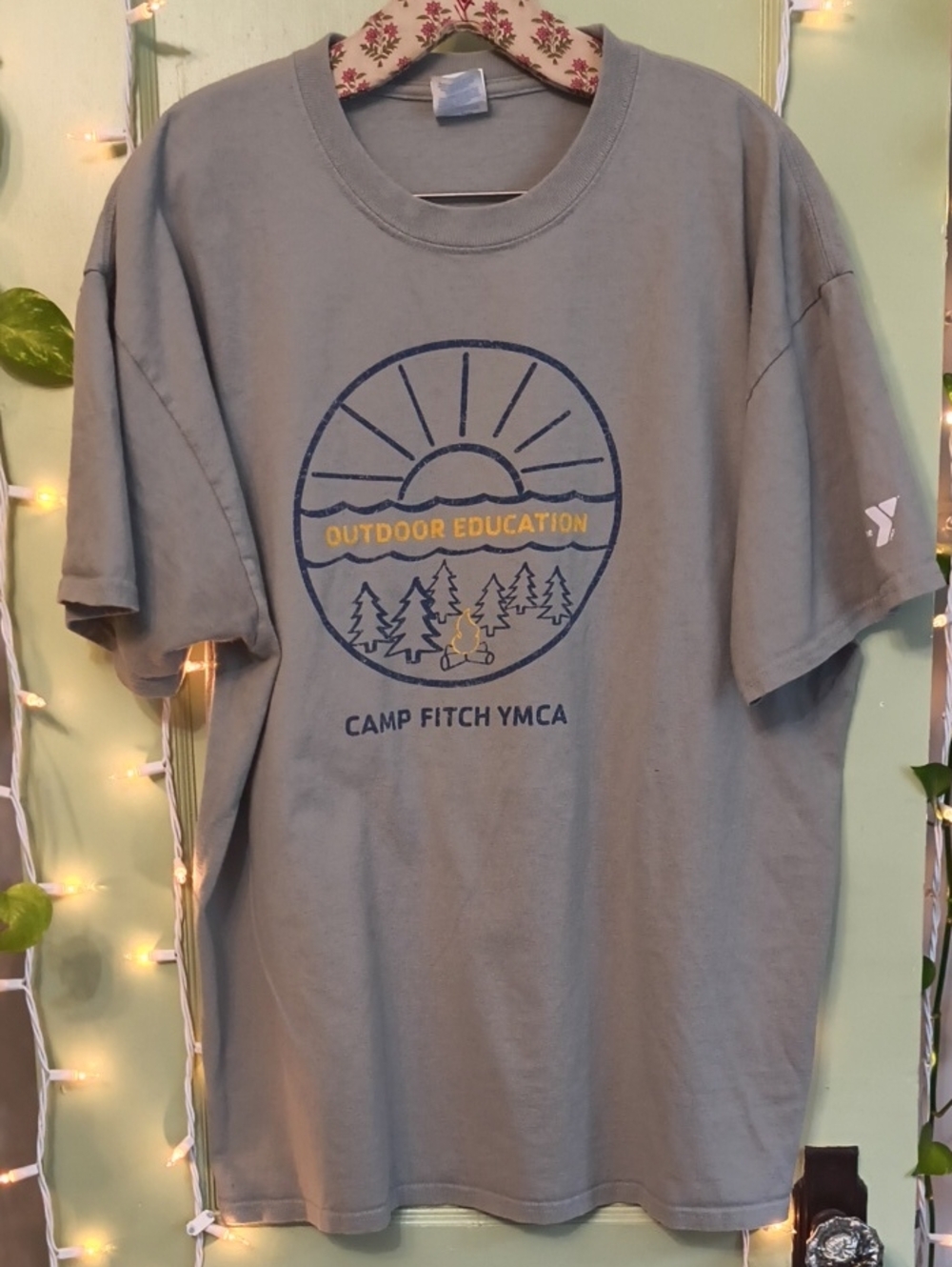 Men's Port & Company Sage Green Camp Fitch YMCA Outdoor Education XL